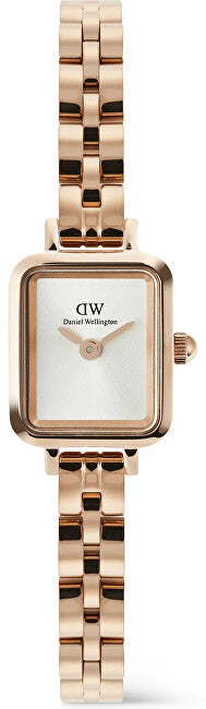 Daniel Wellington Quadro Mini 15.4X18.2 Arch 3-Link White Sunray Rose Gold Dw00100847 