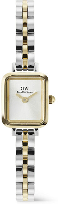 Daniel wellington Quadro Mini 15.4x18.2 Arch 3-Link White Sunray Two Tone G S DW00100925