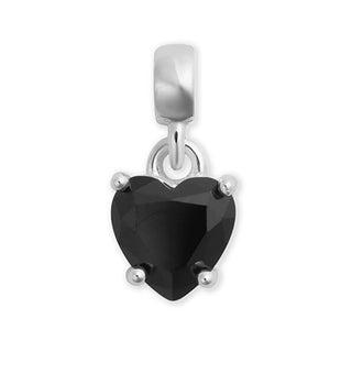 Daniel Wellington Ciondolo In Argento Con Cuore Nero Charms Dw00401052