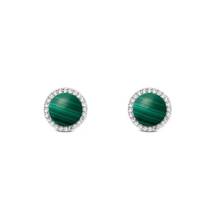 Daniel wellington Eleganti orecchini a lobo con malachite e cristalli Audrey DW00401419