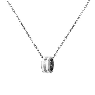 Daniel wellington Elegante collana in acciaio con pendente rotondo Emalie DW00400304