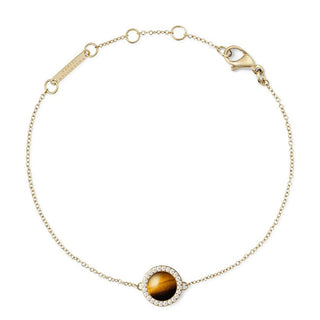 Daniel wellington Bracciale in galvanica oro con occhio di tigre e cristalli DW00401427
