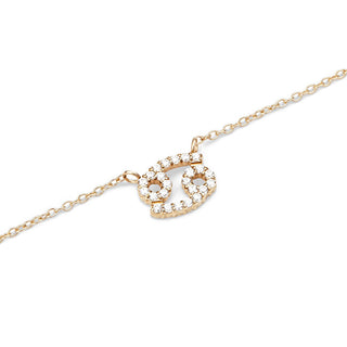 Daniel Wellington Elegante Collana Placcata In Oro Con Cristallo Del Segno Zodiacale Del Cancro Dw00400922