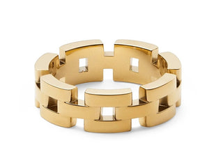 Daniel Wellington Elegante 3-Link Ring Gold Plated Dw0040099 - Size: 54 Mm 