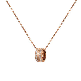 Daniel Wellington Collana Elan Lumine Dw00400212 In Bronzo Scintillante Con Ciondolo A Cerchio