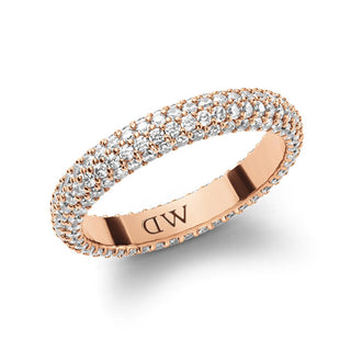 Daniel Wellington Sparkling Bronze Ring With Pavé Crystals Dw0040062 - Size: 68 Mm 