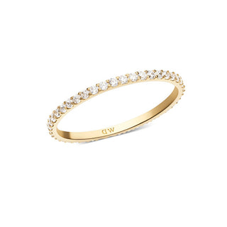 Daniel Wellington Anello Scintillante Placcato Oro Con Zirconi Cubici Mirelle Dw0040157 - Circuito: 58 Mm