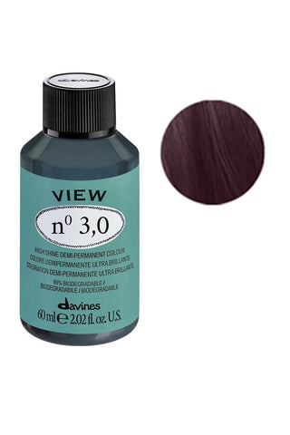 Davines Visualizza , Tonico Crema Colorante Per Capelli, 3.0 Castano Scuro, 60 ml