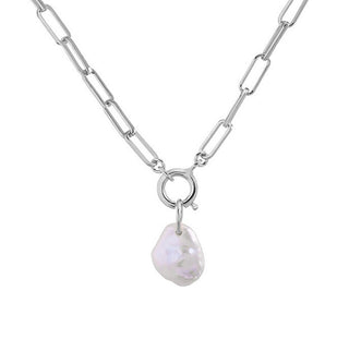 Decadorn Collana elegante con vera perla di mare grossa
