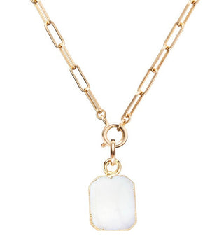 Decadorn Elegante collana placcata in oro con madreperla spessa