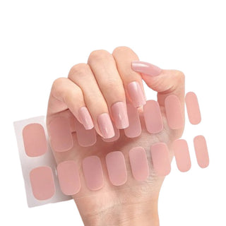 Gel Deni Carte - Pegatinas de uñas curadas con UV/LED rosa nude