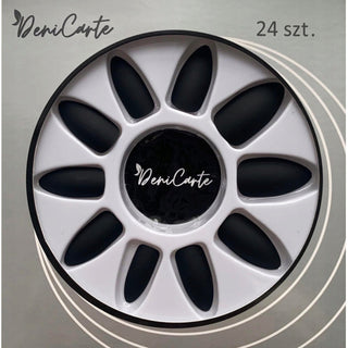 Deni Carte Unghii false mate - 24 bucăți negre