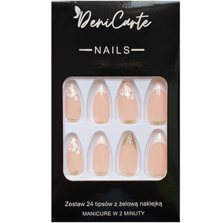 Deni Carte Tipsy French - Unghie finte in stile francese Fiore francese bianco