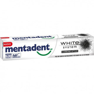 Mentadent Dentifricio White System Carbone Attivo 75 Ml
