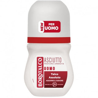 Borotalco Deodorante Uomo Roll-On Asciutto Profumo Ambrato 50 Ml