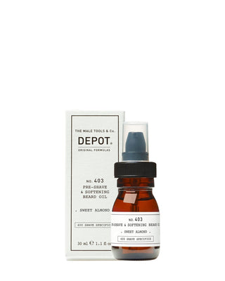 Depot, Shave Specifics n° 403, Amande douce, Adoucissant, Huile de pré-rasage, 30 ml
