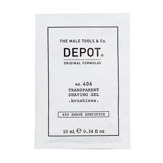 Depot, 400 쉐이브 스펙틱스 No. 406, 멘톨, 연화 및 상쾌함, 면도 젤, 10ml