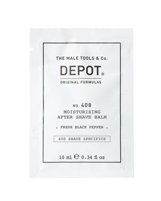 Depot, 400 쉐이빙 스펙 #408, 프레쉬 블랙 페퍼, 보습, 애프터셰이브 밤, 10ml