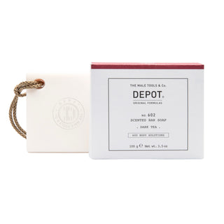 Depot, 600 바디 솔루션 No. 602, 식물성 복합 클렌저, 다크 티, 향 비누, 아로마 노트, 100g