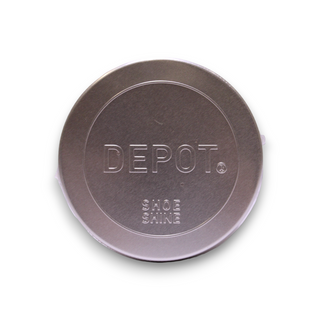 Depot Lustrascarpe, barattolo di metallo, argento