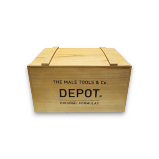Depot קופסת עץ ריקה של Expo בצבע חום בהיר, 30 x 19 x 16 ס"מ