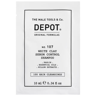 Depot שמפו לשליטה בסבום מס' 107, חימר לבן, 10 מ"ל