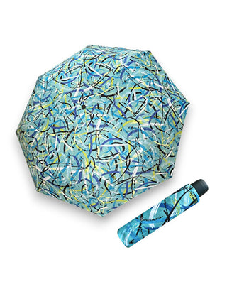 Derby Folding umbrella Hit Mini Moving Lines Blue 70065PML01