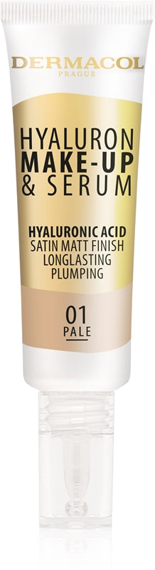 Dermacol Fond de ten ușor cu acid hialuronic, culoare 01 Pale, 25 g