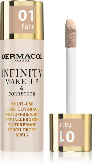 Dermacol Cremă de față Infinity Multifuncțională Super Acoperire Rezistent la Atingere 20 g 01 Fair