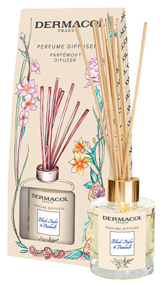 Dermacol Difuzor de parfum cu bețișoare Ambra neagră și paciuli 100 ml