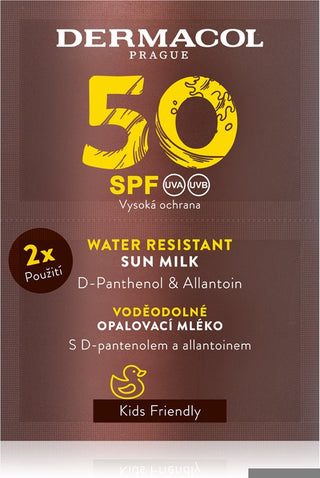 Dermacol Lapte solar bronzant rezistent la apă SPF 50 2x15 ml