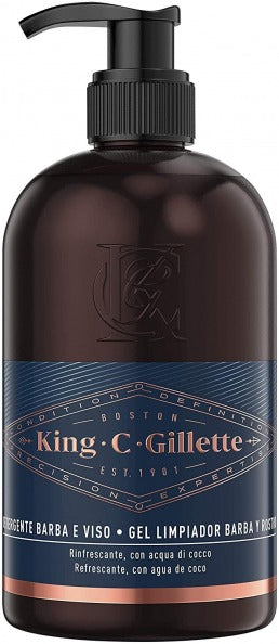 King C. Gillette Čisticí prostředek na vousy a obličej 350 ml 