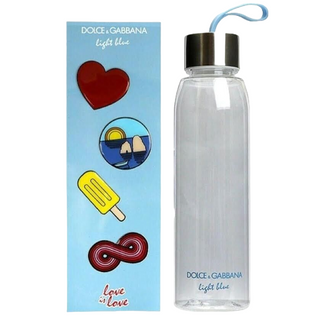 Dolce & Gabbana, Love Is Love, GWP glass water bottle blue