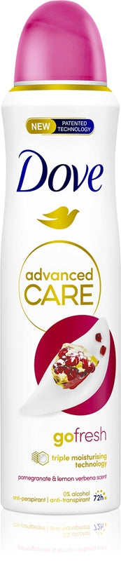 Dove Advanced Care Go Fresh Pomegranate and Lemon Verbena 72h - Antiperspirant with the aroma of pomegranate and verbena - 150ml