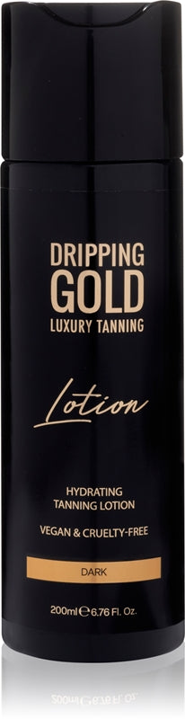 Dripping Gold Loção de Leite Hidratante Autobronzeador Luxury Tanning para Bronzeado Intenso Cor Escura 200 ml