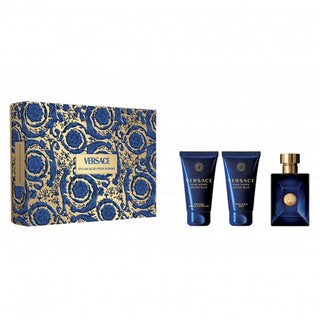 Versace Dylan Blue Confezione Regalo Uomo Profumo Edt Bagnoschiuma E Balsamo Dopobarba