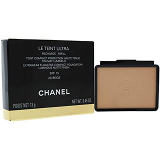 Chanel Náhradní kompaktní matný make-up SPF 15 Le Teint Ultra (Ultra wear Flawless Compact Foundation) 13 g - Odstín: 20