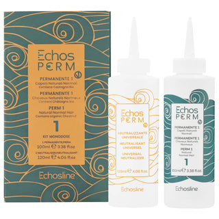 Echosline Echos Perm P1 - Set permanente per capelli naturali 100ml+120ml