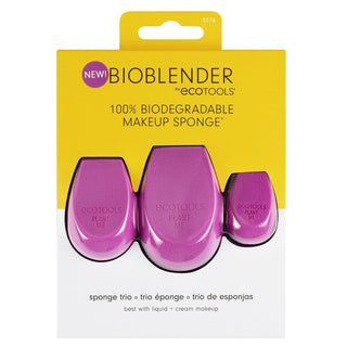 Conjunto de trío EcoTools Esponja de maquillaje Bioblender morada (3 unidades)