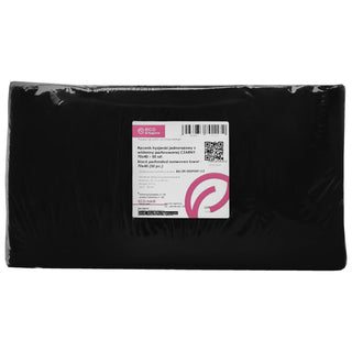 Asciugamano monouso per parrucchiere in tessuto non tessuto perforato Eko-Higiena, nero, 70x40 cm, 50 pezzi