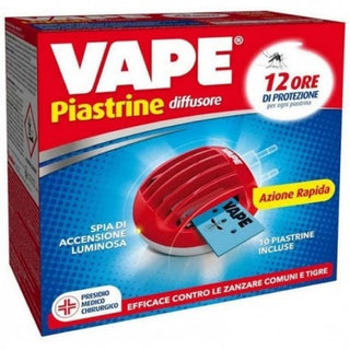 Vape Elettroemanatore Piastrine Con Spina + 10 Piastrine Classic