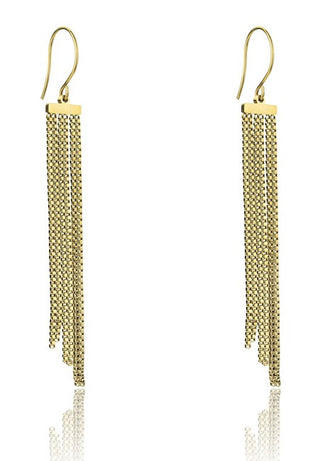 Emily westwood Pendientes largos chapados en oro Vivienne EWE23087G