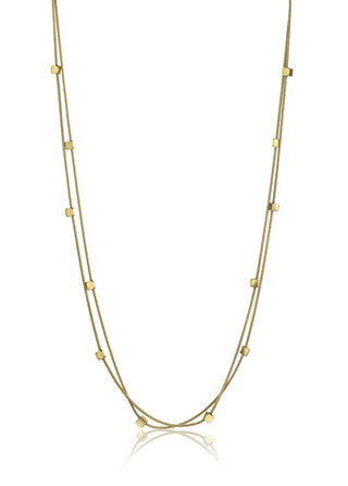 Emily westwood Collar doble de acero chapado en oro Allie EWN24013G