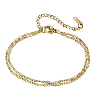 Emily westwood Pulsera doble Maia para mujer bañada en oro EWB24026G