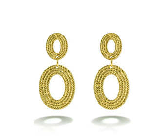 Emily westwood Elegant gold-plated steel dangle Orecchini EWE260593G