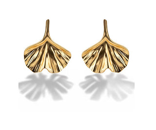 Emily Westwood Orecchini Placcati Oro Unici Leaves Juliette Ewe250212G