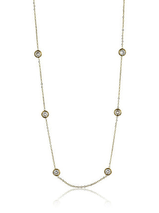 Emily westwood Collar Phoebe Fine con cristales bañados en oro EWN23096G