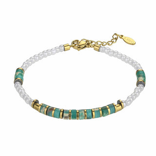 Emily Westwood Bracciale Alla Moda Con Perline Di Crisoprasio Ewb23004G