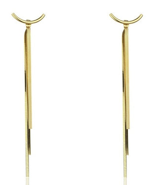 Emily westwood Pendientes largos imperdibles en baño de oro Heidi EWE23156G