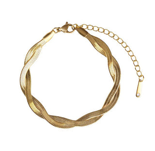 Emily Westwood Bracciale Doppio In Acciaio Placcato Oro Hadek Ewb250243G